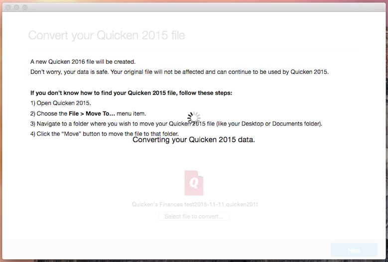fix credentials in quicken for mac 2015